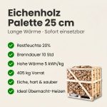Halbe Palette kammergetrocknetes gespalten Birke Brennholz 25cm - Image 3
